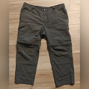 Columbia Convertible Pants Mens 44x30 Green Cargo Pockets Lightweight Nwt